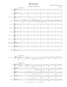Partition complète, violon Concerto, Ernst, Heinrich Wilhelm
