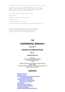 The Continental Monthly, Vol. 5, No. 1, January, 1864