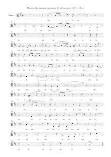 Partition ténor 1 , partie [C3 clef], Musica Dei donum optimi, Lassus, Orlande de par Orlande de Lassus