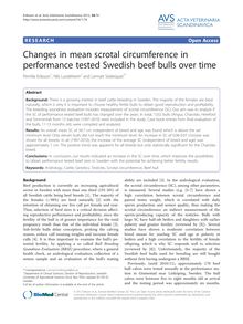 Changes in mean scrotal circumference in performance tested Swedish beef bulls over time