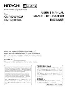Notice Affichage Hitachi  CMP5000WXJ