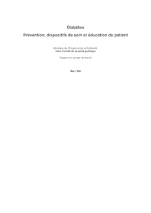 Diabètes : prévention, dispositifs de soin et éducation du patient