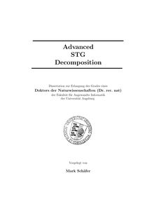 Advanced STG decomposition [Elektronische Ressource] / vorgelegt von Mark Schäfer