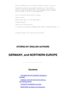 Stories by English Authors: Germany (Selected by Scribners)