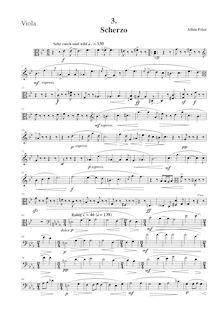 Partition viole de gambe, corde quatuor No.1, Streichquartett Nr.1 d-moll par Albin Fries