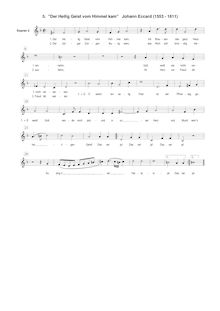 Partition Soprano 2 , partie, Der Heilig Geist vom Himmel kam (pour chœur  SSATBB)