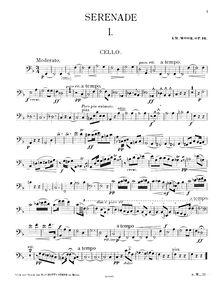 Partition violoncelles, Serenade pour corde orchestre, Op.16, Serenade für Streich-Orchester