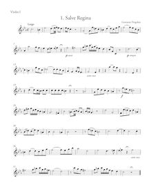 Partition violons I, Salve regina, C minor, Pergolesi, Giovanni Battista