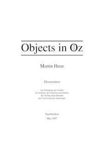 Objects in Oz [Elektronische Ressource] / Martin Henz