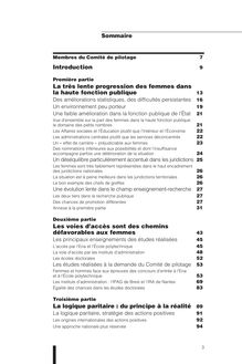 Promouvoir la logique paritaire : deuxième rapport du Comité de pilotage pour l égal accès des femmes et des hommes aux emplois supérieurs des fonctions publiques