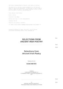 Ancient Irish Poetry