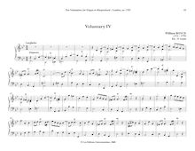 Partition Voluntary IV en G minor, Ten Bénévoles pour pour orgue ou clavecin