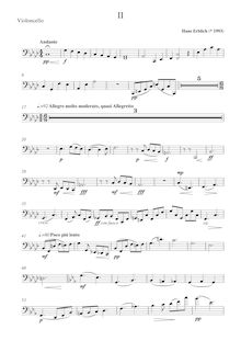Partition violoncelles, Two pièces pour corde orchestre, 1: C minor. 2: F minor