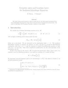 Geometric optics and boundary layers for Nonlinear Schrodinger Equations
