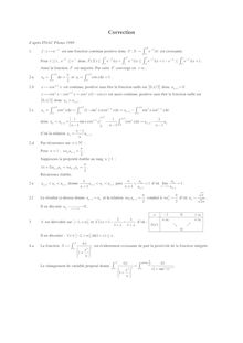 Correction : Analyse, Calcul de l intégrale de Gauss