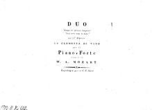 Partition Duo Come ti piace, imponi, La clemenza di Tito, The Clemency of Titus