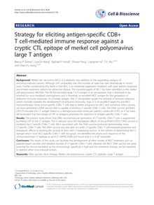 Strategy for eliciting antigen-specific CD8+ T cell-mediated immune response against a cryptic CTL epitope of merkel cell polyomavirus large T antigen