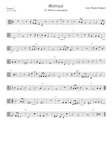 Partition ténor viole de gambe 2, alto clef, Madrigali a 5 voci par Giovanni Paolo Nodari
