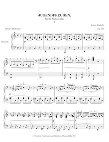 Partition , Allegro Moderato, 6 Sonatines, Diabelli, Anton
