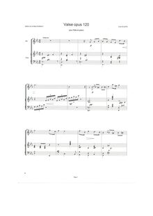 Partition complète, Valse pour flûte et piano, Plante, Cyril