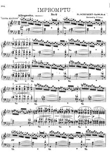 Partition Impromptu en A-flat major, Op.90 No.4, Schubert s Impromptus [revised et edited by Franz Liszt]