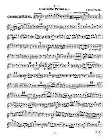 Partition clarinette 1 (en A) (cleaned), violoncelle Concerto, Concerto Pour Violoncelle Avec Orchestre Ou Piano