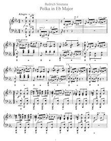 Partition complète, Polka, E♭ major, Smetana, Bedřich