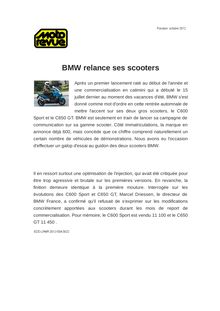BMW relance ses scooters