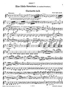 Partition clarinette (en B♭), Eine fidele Ouverture, Op.61, Eine fidele Ouverture, für Flöte, Clarinette, Horn und Fagott