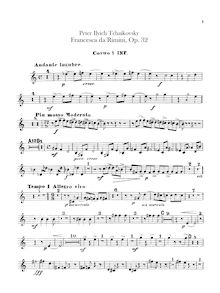 Partition cor 1, 2, 3, 4 (F), Francesca da Rimini, Франческа да Римини