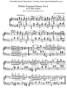Partition No.1, Polish National Dances, Op.3, Scharwenka, Xaver