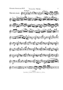 Partition violons I, Non en multitudine, Graduale, Eybler, Joseph