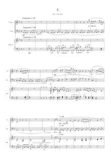 Partition , Langsam, partition de piano, Piano Trio No.2, Klaviertrio Nr. 2, F-Dur
