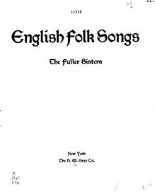 Partition Broadsides 1,2,4,5,7-10, anglais chansons folkloriques