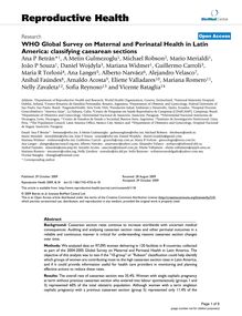 WHO Global Survey on Maternal and Perinatal Health in Latin America: classifying caesarean sections