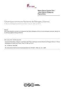 Céramique commune flavienne de Réruges (Vienne) - article ; n°1 ; vol.19, pg 95-101