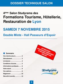 2015 - Lyon Tourisme, Hôtellerie et Restauration - DT