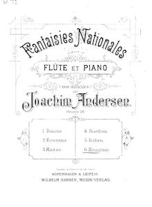 Partition , Hongrois, 6 Fantaisies Nationales, Op.59, Andersen, Joachim