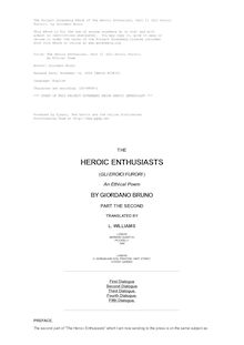 The Heroic Enthusiasts (Gli Eroici Furori) Part the Second - An Ethical Poem