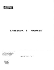 Cahiers d études ONSER du numéro 1 à 66 (1962-1985) - Récapitulatif. : fascicule 2 : tableaux et figures