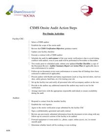 CSMS Onsite Audit Action Steps  6-08