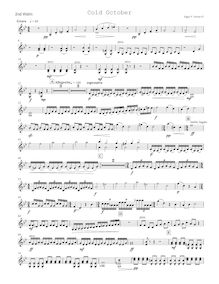 Partition violon II, Cold October, D minor, Girtain IV, Edgar