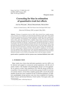 Correcting for bias in estimation of quantitative trait loci effects