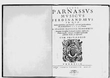 Partition Altus, Parnassus Musicus Ferdinandaeus, Various