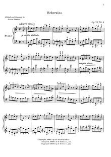 Partition No.2 - Scherzino, 10 Pièces mignonnes, Op.77, Moszkowski, Moritz