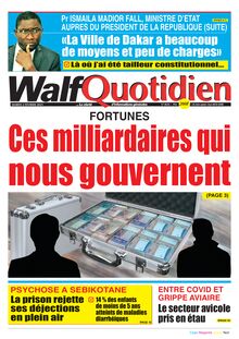 Walf Quotidien n°8656 - du mardi 02 février 2021