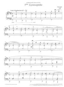 Eric Satie  3 Gymnopedies - Daily Sheet Music