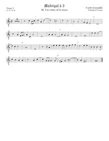 Partition ténor viole de gambe 3, octave aigu clef, madrigaux, Book 3