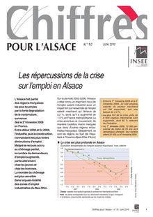 Les répercussions de la crise sur l emploi en Alsace 
