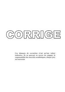 Corrige BEP HOTELLERIE CUISINE SESSION 2001